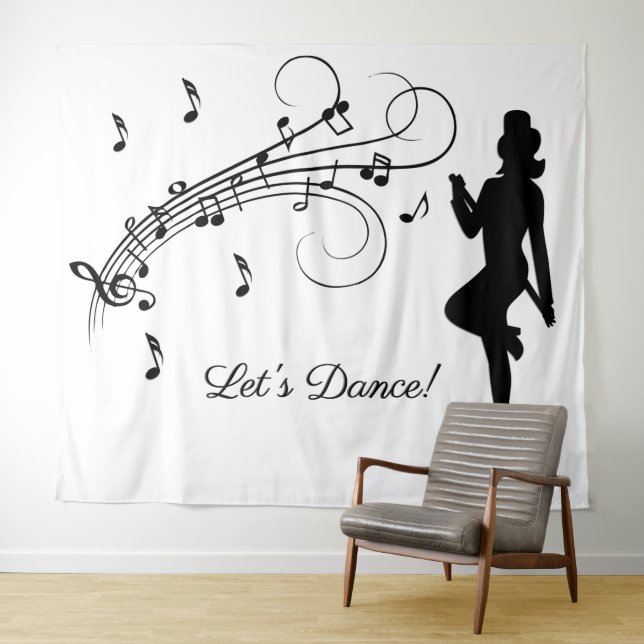High Step Dancing to the Music Custom Tapestry (In Situ (Horizontal))