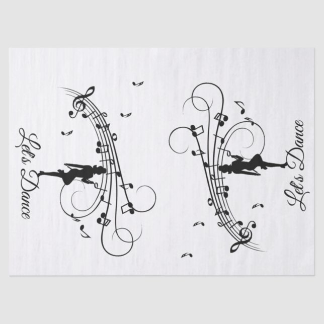 High Step Dancing to the Music Custom Tissue Paper (Front)