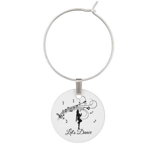 High Step Dancing to the Music Custom Wine Charm