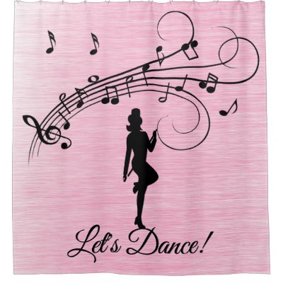 High Step Dancing to the Music Pink Shower Curtain