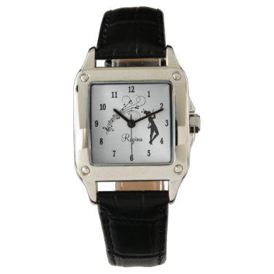 High Step Tap Dancer Personalized w Numbers Watch