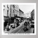 Galway city 19th Century High Street, vintage Ireland poster