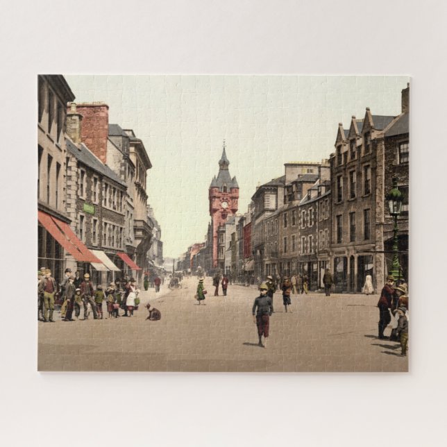 High Street Scenic Scotland Vintage Jigsaw Puzzle (Horizontal)