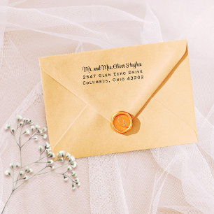 High Style Script Return Address  Self-inking Stamp