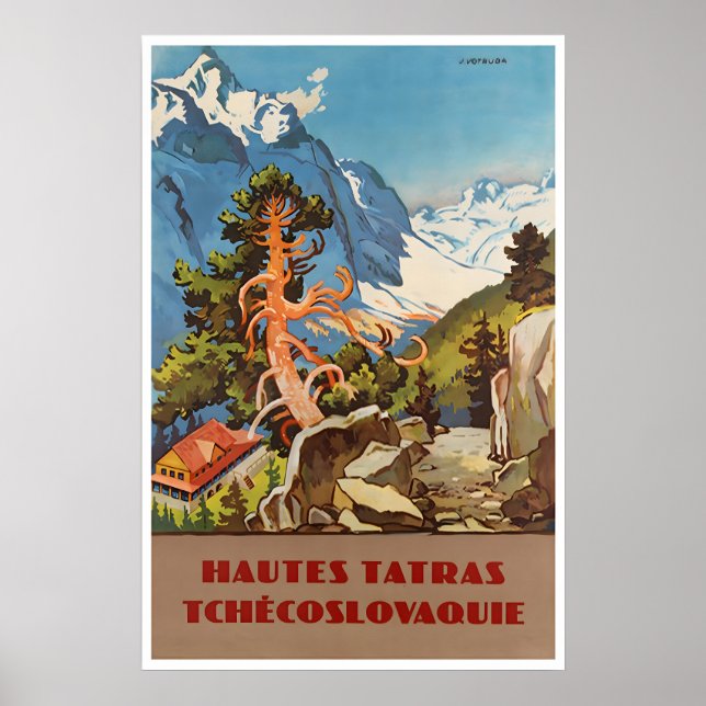 High Tatras Art Czechoslovakia Ski Poster Slovakia (Front)