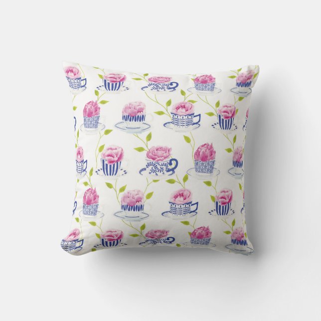 High Tea at The Orangery Throw Pillow (Front)