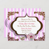 High Tea Birthday Invitations Front and Back (Front/Back)