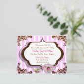 High Tea Birthday Invitations Front and Back (Standing Front)