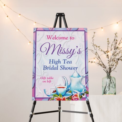 High Tea Bridal Shower welcome sign