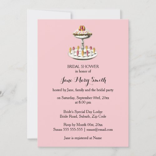 High tea sundae jelly desserts invitation