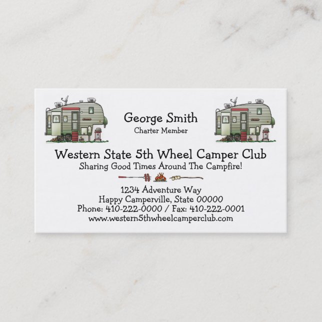 High Tech 5th Wheel Business Card (Front)