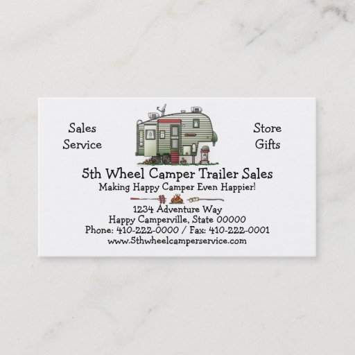 Customizable High Tech 5th Wheel Business Card Templates