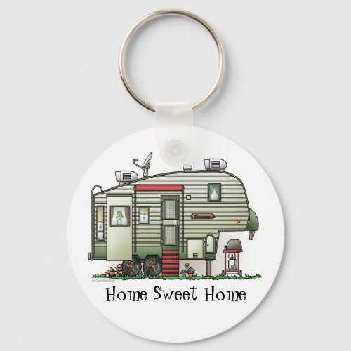 High Tech 5th Wheel Camper Keychain HSH