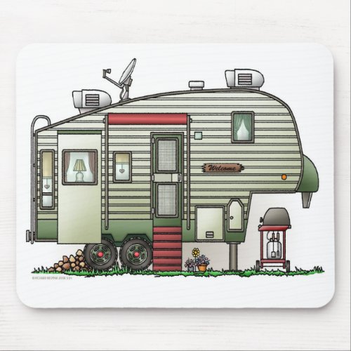 High Tech 5th Wheel Camper Mousepad