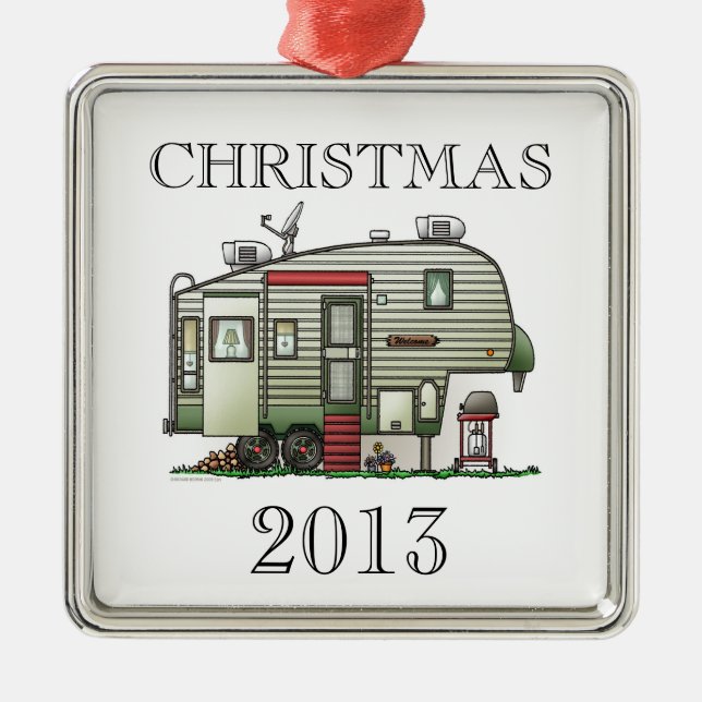 High Tech 5th Wheel Metal Ornament (Front)