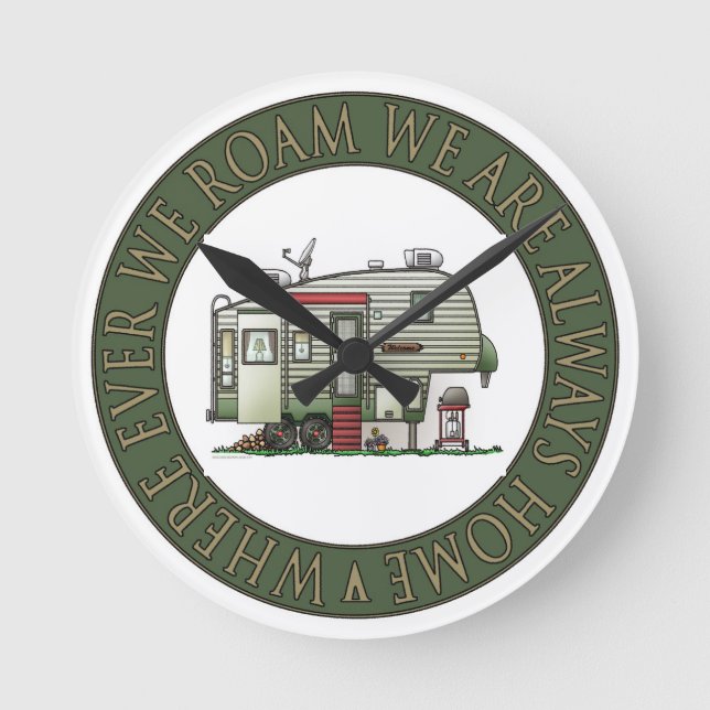 High Tech 5th Wheel Round Clock (Front)