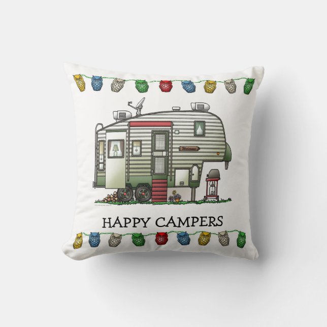 High Tech 5th Wheel Throw Pillow (Front)