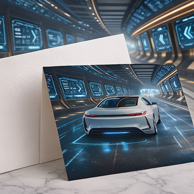 High-Tech Automotive Print | Modern Sci-Fi Car  Card (Creator Uploaded)