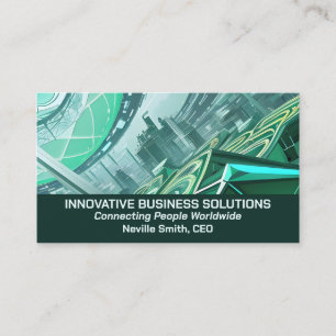 High Tech Business Cityscape Card