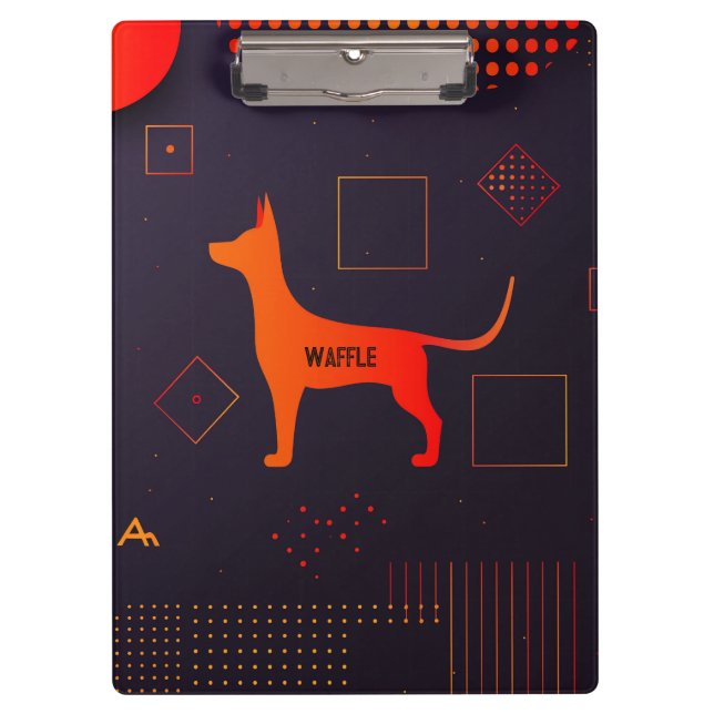 High Tech Customizable Dog Clipboard (Front)