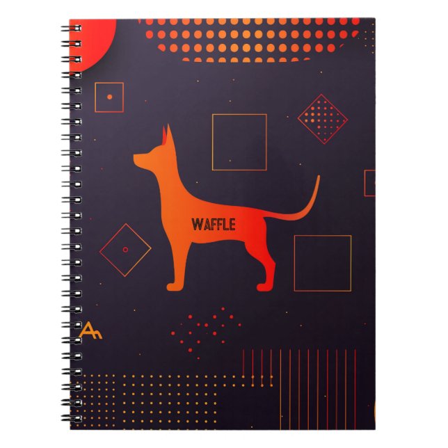 High Tech Customizable Dog Notebook (Front)