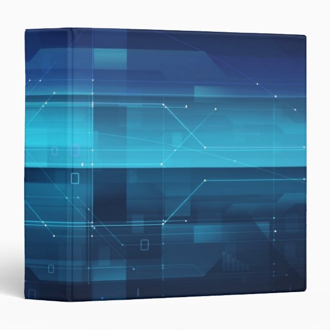High tech digital background 3 ring binder (Front/Spine)