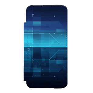 High tech digital background wallet case for iPhone SE/5/5s