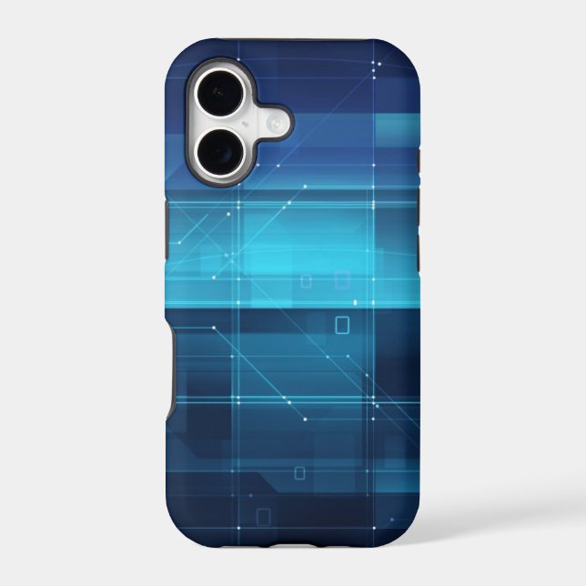 High tech digital background iphone case (Back)