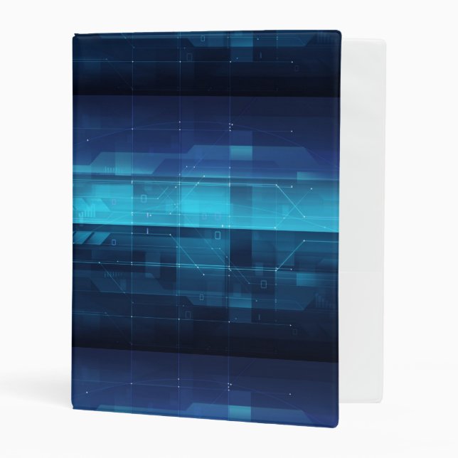 High tech digital background mini binder (Front/Inside)
