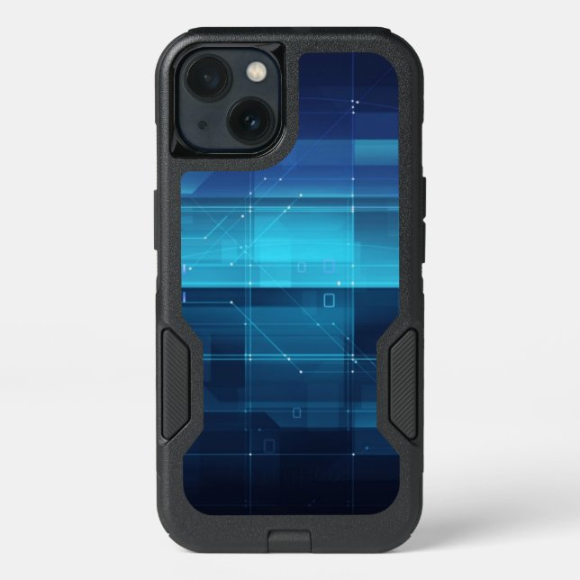 High tech digital background otterbox iPhone case (Back)