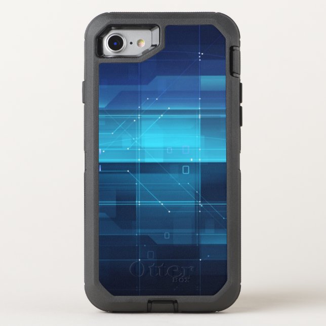 High tech digital background otterbox iPhone case (Back)
