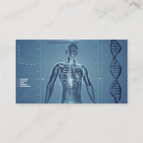 High Tech Health_ Blue No1 Business Card