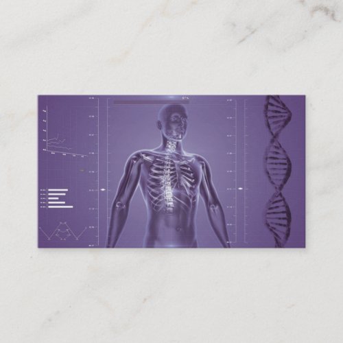 High Tech Health_ Purple Business Card