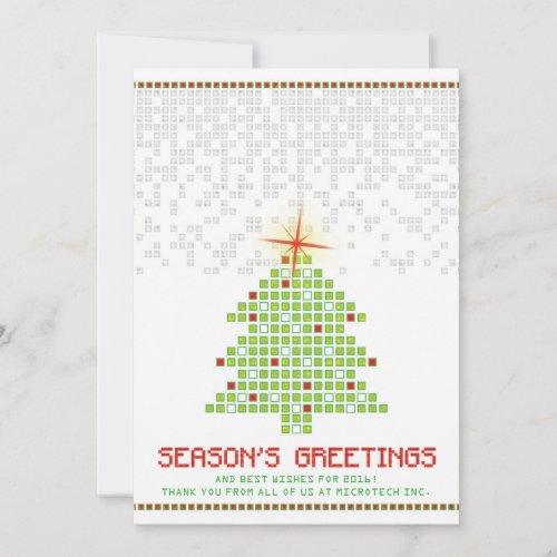 High_Tech Pixel Corporate Business Christmas Invitation