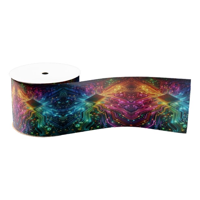 High Tech Rainbow Circuit Board Ribbon (Spool)