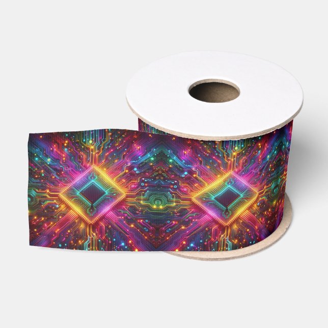 High Tech Rainbow Circuit Board Ribbon (Spool)