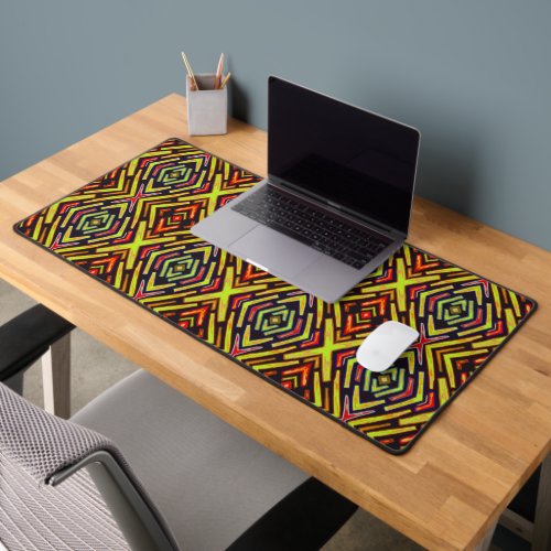 High Tech Sci Fi Neon Green  Desk Mat
