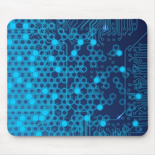 High tech technology wallpaper circuit board engin mouse pad (Front)