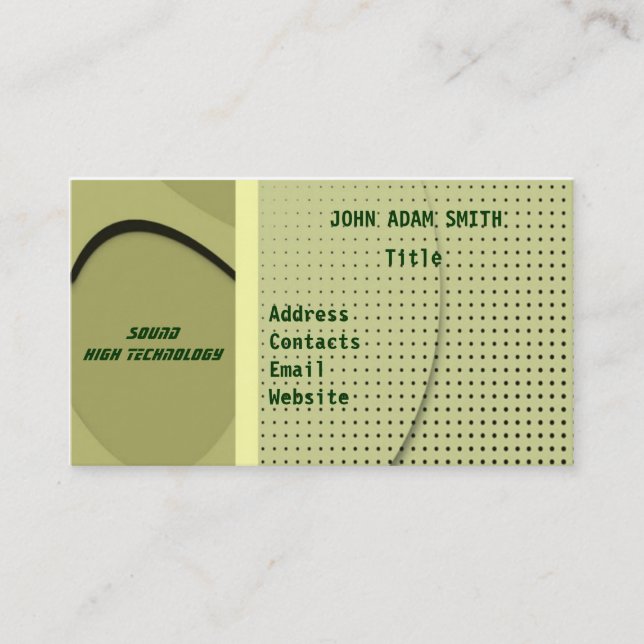 High Technology Business Card (Front)