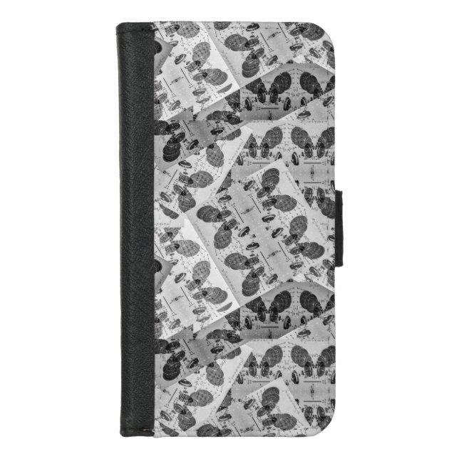 High Technology Math Science Design iPhone Wallet Case (Front)
