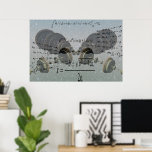 High Technology Math Science Design Poster<br><div class="desc">Mathematical design will appeal to scientists,  students,  schoolchildren and will be a creative gift for a birthday or any other occasion.</div>