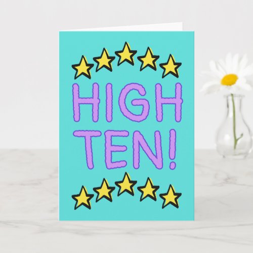 High Ten Greeting Card