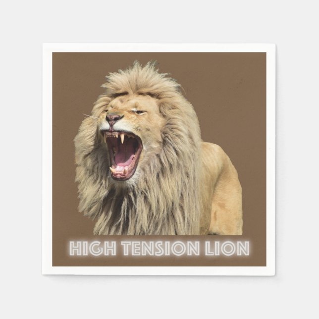 High Tension Lion Napkins (Front)