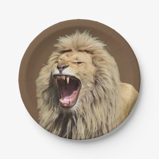 High Tension Lion Paper Plates (Front)