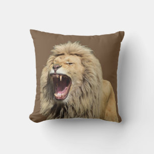 High Tension Lion Throw Pillow