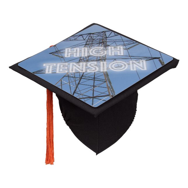 High Tension Tower Graduation Cap Topper (Angled)