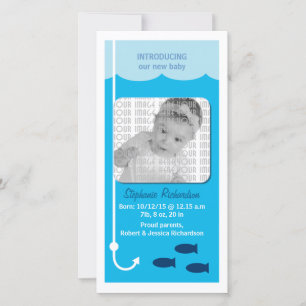 High Tide Fishing Baby Announcement