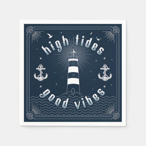 High Tides Good Vibes Party Napkins