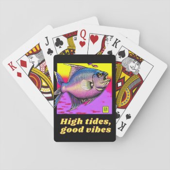 High Tides  Good Vibes. Playing Cards by Thikrayat94 at Zazzle