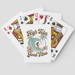 High Tides, Good Vibes – Surfing Ocean Adventure Poker Cards
